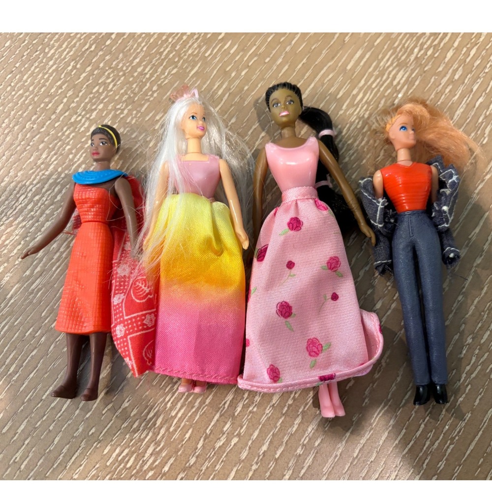 Lot  Fashion Dolls Mattel Barbie  African American / WhiteHair Women Girl Figure